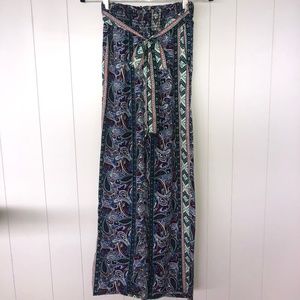 boho patterned flowy pants